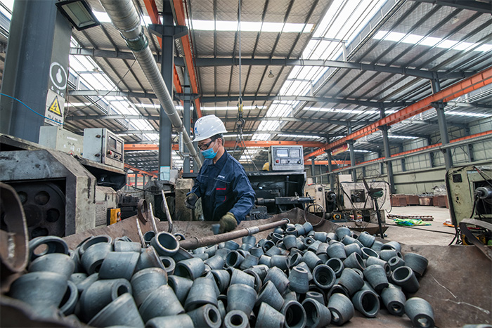 宣城网架配件-锥头加工车间